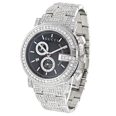 gucci watch men's diamond|Gucci men watches clearance.